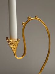 Standing Frost Candle Holder in Green by Jude Benhalim
